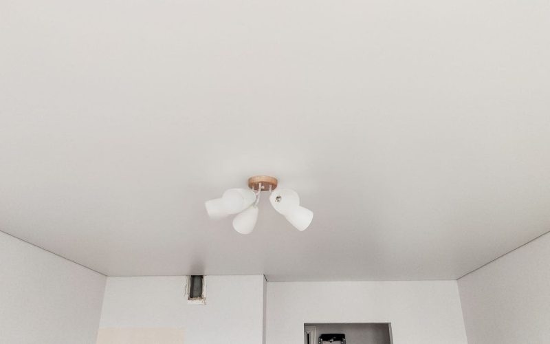 Натяжной потолок в гостиной 19 м2